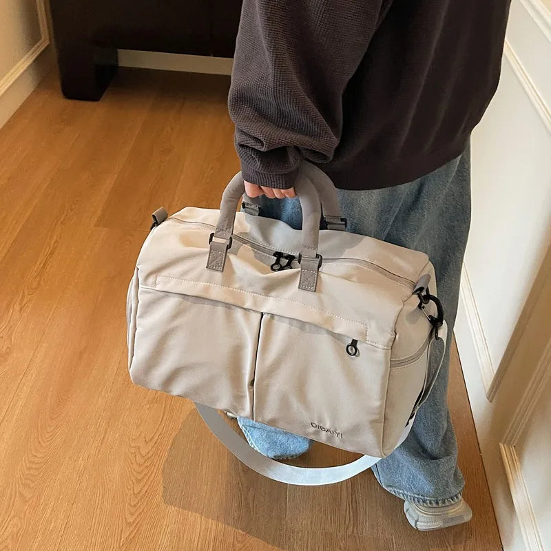 Bolso de viaje impermeable de tela Oxford en color liso, amplio y resistente - imagen 4