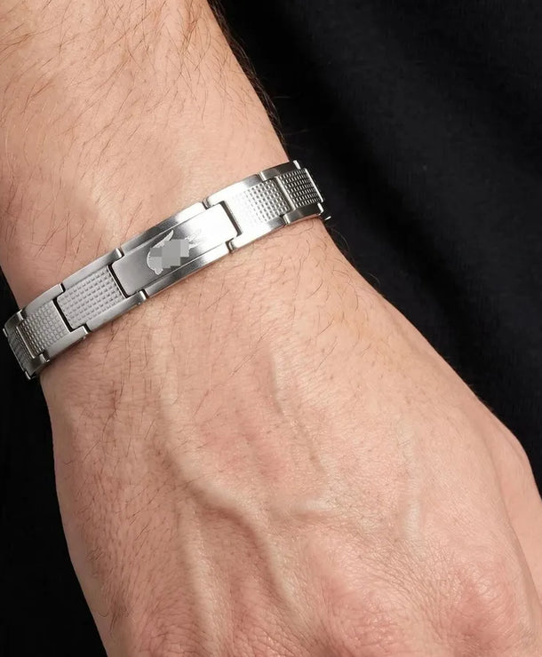 Pulsera geométrica de acero 316 chapada en oro 18K, antideslustre - imagen 4