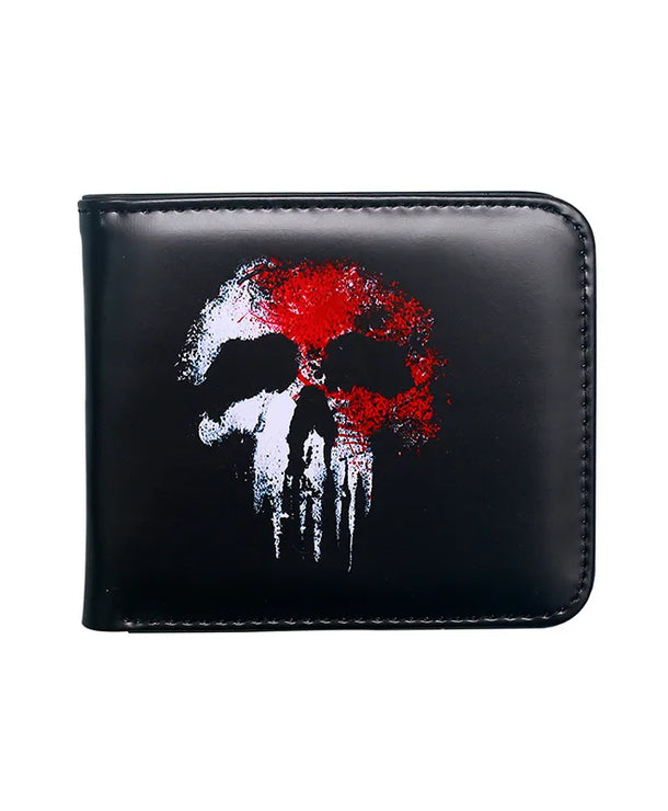 Cartera pequeña de PVC con diseño de letras y calavera, unisex - imagen 7