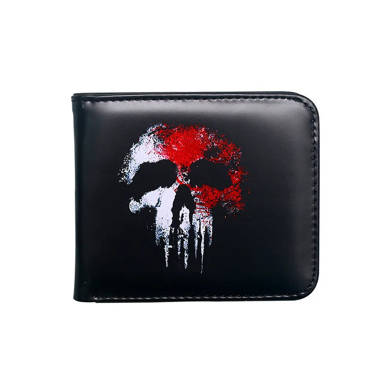 Cartera pequeña de PVC con diseño de letras y calavera, unisex - imagen 7