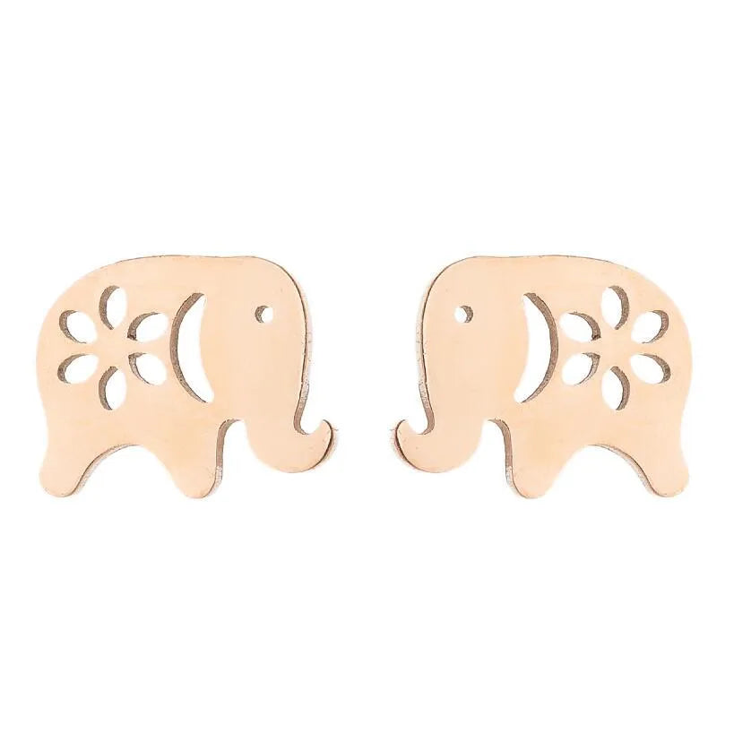 Aretes de animalitos con baño de oro 18K en acero 304 para mujer - imagen 32