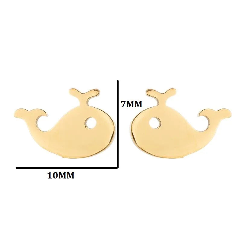 Aretes de animalitos con baño de oro 18K en acero 304 para mujer - imagen 20