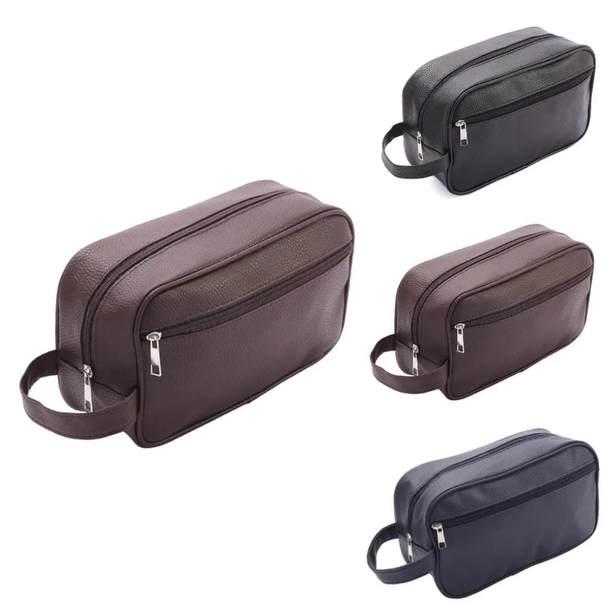 Neceser de PVC con cierre en color liso, unisex, ideal para viajar - imagen 5