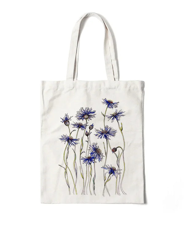 Bolso de lona con estampado de flores para mujer, diseño abierto - imagen 8
