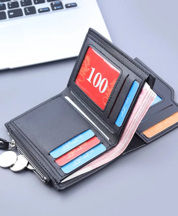 Cartera de piel sintética para hombre con cierre de cremallera - imagen 3