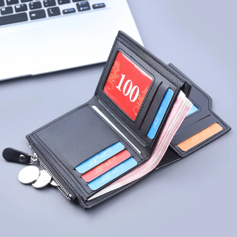 Cartera de piel sintética para hombre con cierre de cremallera - imagen 3