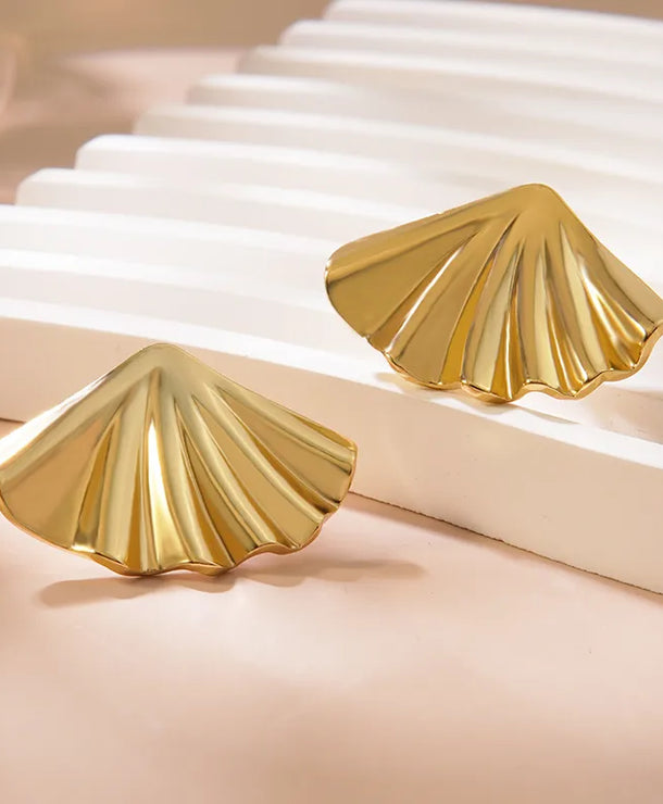 Aretes de botón de acero inoxidable 304 con diseño floral streetwear - imagen 51