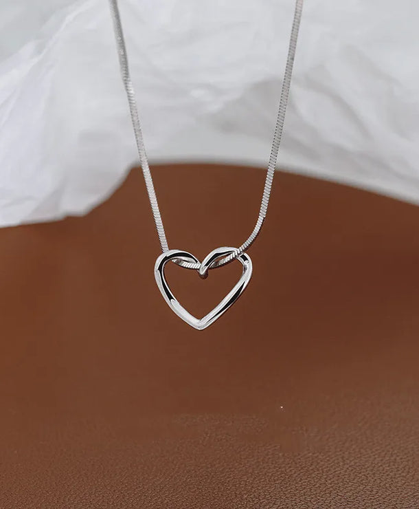 Collar con dije de corazón en plata esterlina 925 para mujer - imagen 4