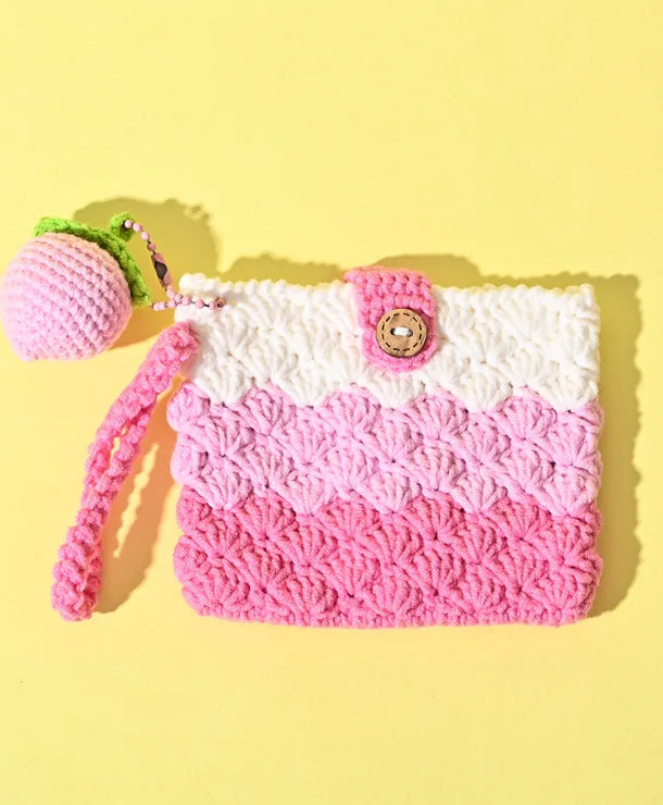 Monedero de estambre tejido a crochet con estampado de frutas, unisex - imagen 14