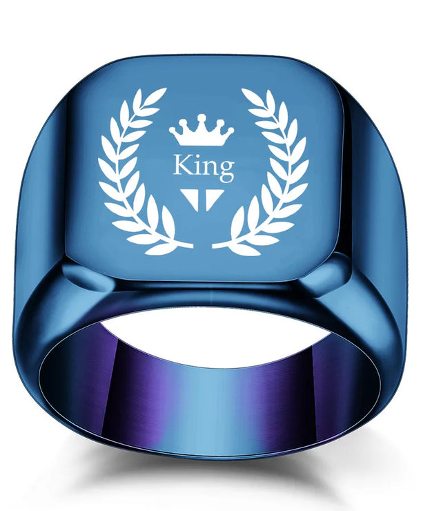 Anillos de acero de titanio para hombre en color liso, hip-hop - imagen 6