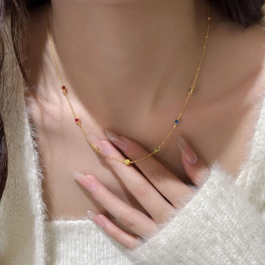Gargantilla de plata esterlina 925 con diseño de burbujas para mujer - imagen 4