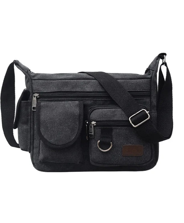 Bolso de hombro de lona para hombre, estilo retro para viajes - imagen 9