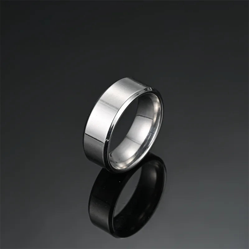 Anillos de acero inoxidable 304 con diseño geométrico, estilo punk - imagen 2