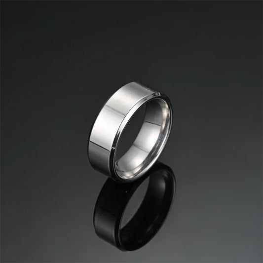 Anillos de acero inoxidable 304 con diseño geométrico, estilo punk - imagen 2
