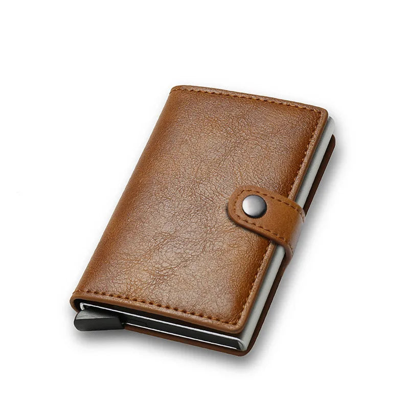 Tarjetero de piel para hombre con protección RFID antirrobo - imagen 10