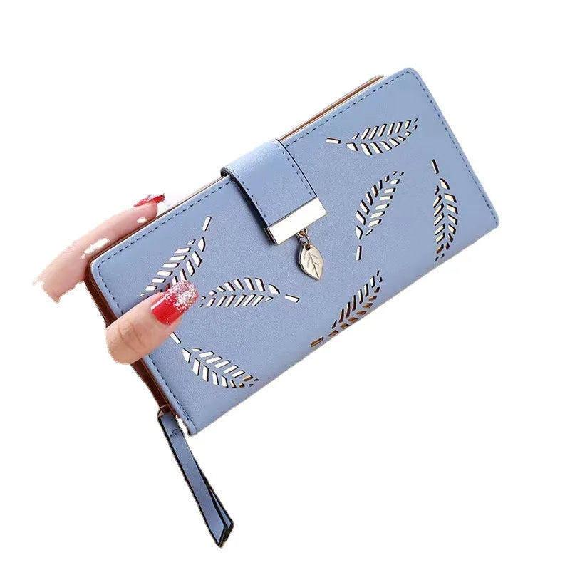 Cartera larga de piel sintética para mujer con diseño geométrico vintage - imagen 5