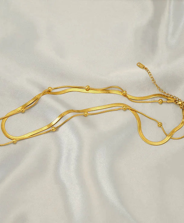 Collar de capas con baño de oro 18K para mujer en acero inoxidable 304 - imagen 2
