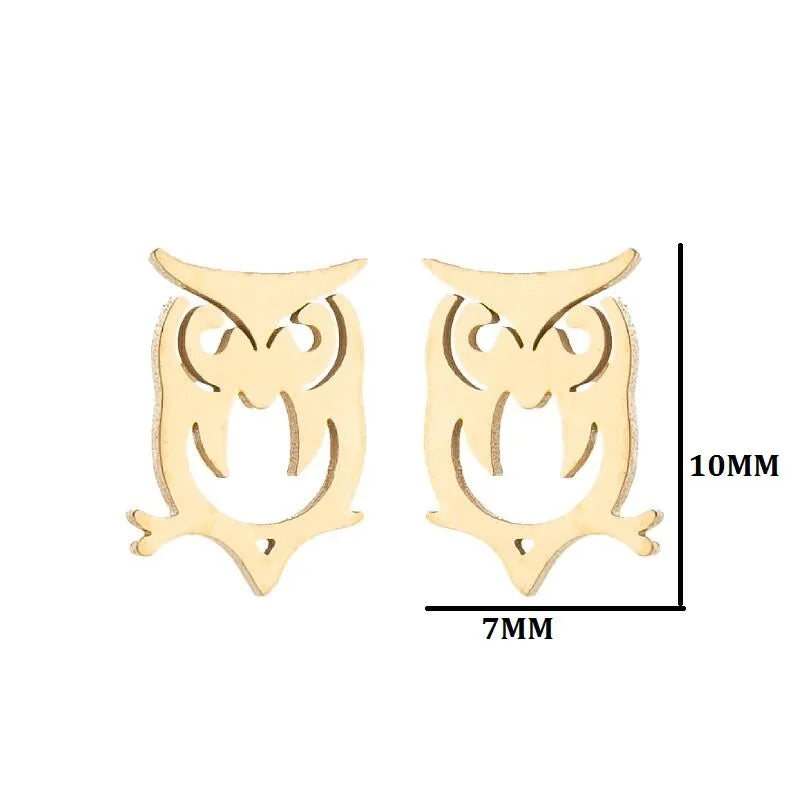 Aretes de animalitos con baño de oro 18K en acero 304 para mujer - imagen 10