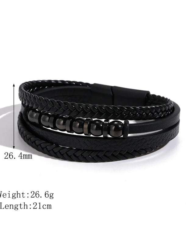 Brazalete geométrico para hombre en acero 201 con baño dorado - imagen 7