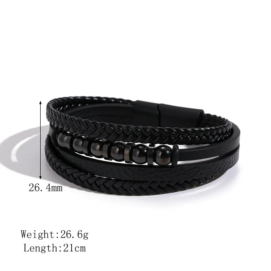 Brazalete geométrico para hombre en acero 201 con baño dorado - imagen 7