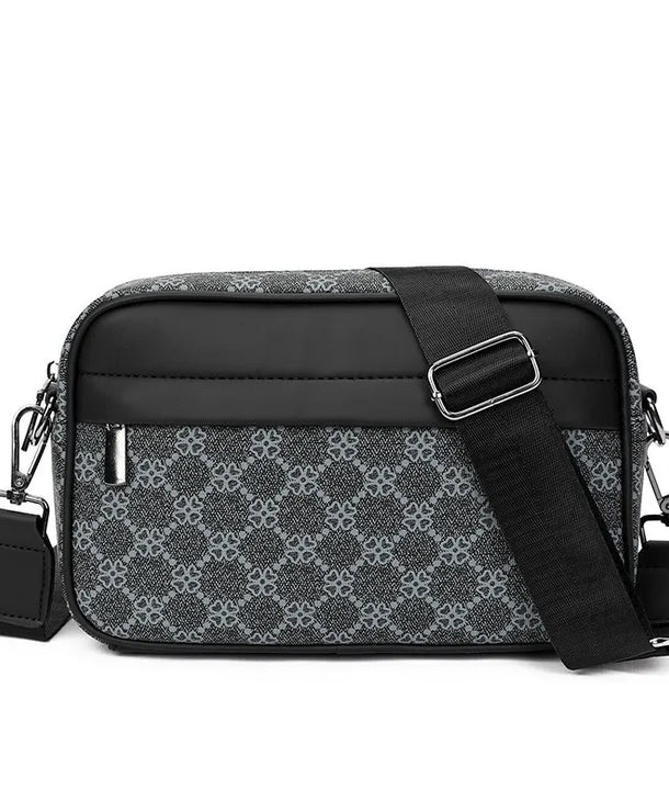 Bolso cruzado de piel sintética para hombre con diseño geométrico - imagen 5