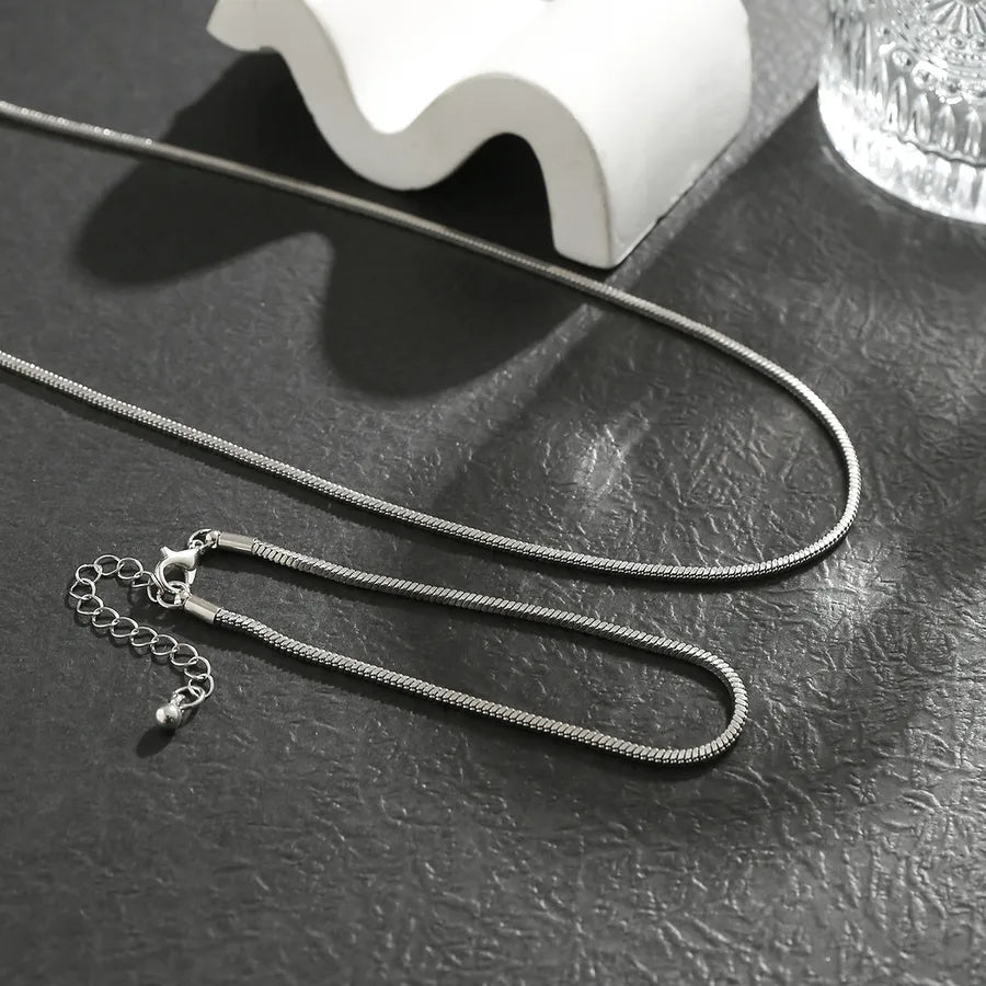 Set de collar y pulsera con cadena de cobre y diseño de serpiente, unisex - imagen 3