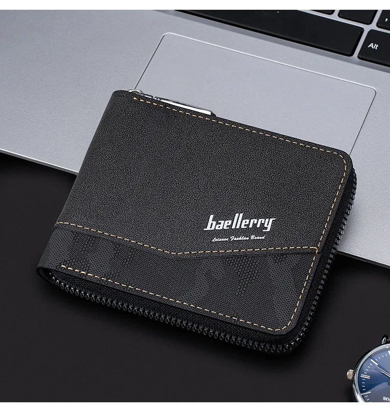 Cartera compacta de piel sintética para hombre para uso diario - imagen 5