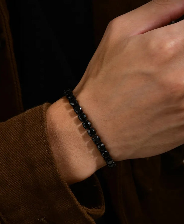 Pulsera tipo tennis de acero inoxidable 201 para hombre, color liso - imagen 2