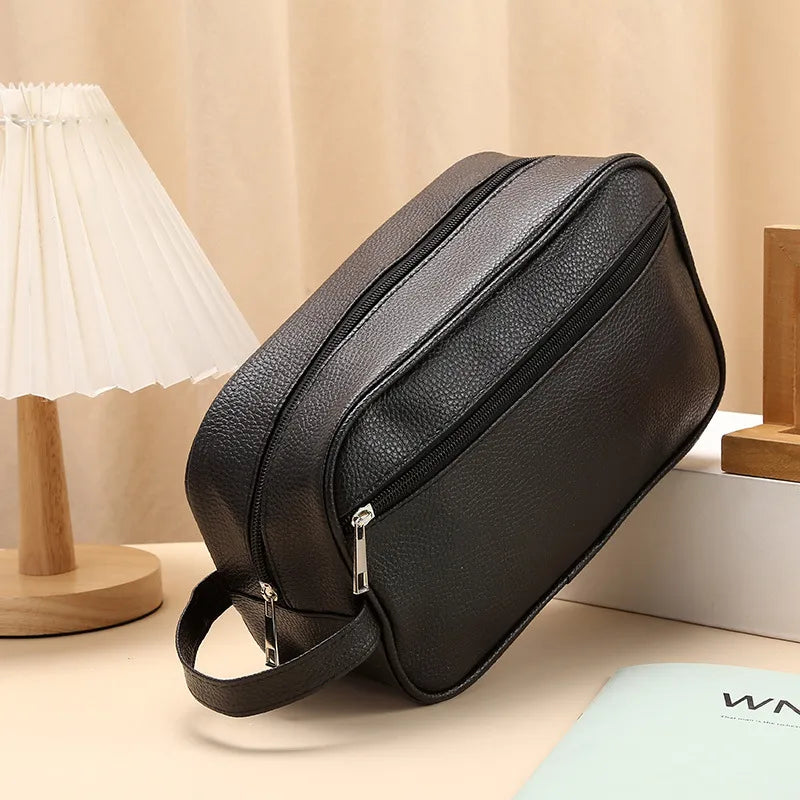 Neceser de PVC con cierre en color liso, unisex, ideal para viajar - imagen 8