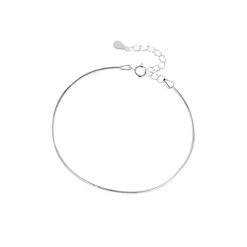 Pulsera de plata esterlina 925 con cadena serpiente y detalle de calavera - imagen 5
