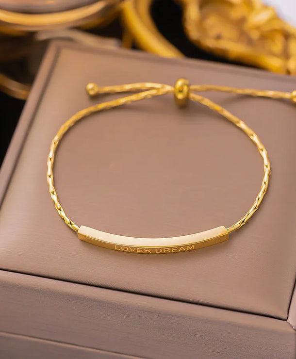 Pulsera de corazones con cadena cubana en acero 304 y baño de oro 18K - imagen 22