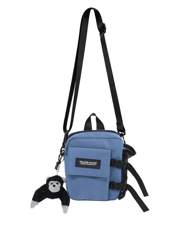 Bolso cruzado de nylon para hombre en color liso, estilo urbano - imagen 6