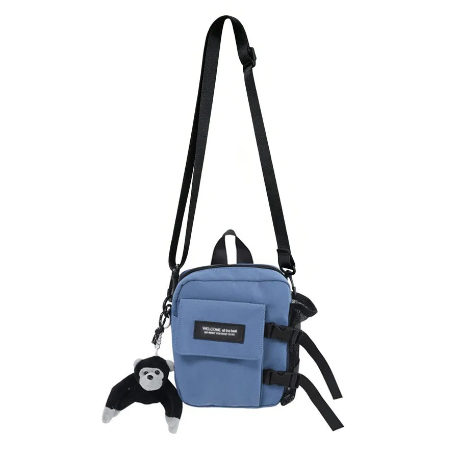 Bolso cruzado de nylon para hombre en color liso, estilo urbano - imagen 6