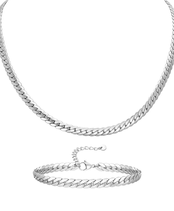 Cadena de acero inoxidable 201 color plata para hombre - imagen 9