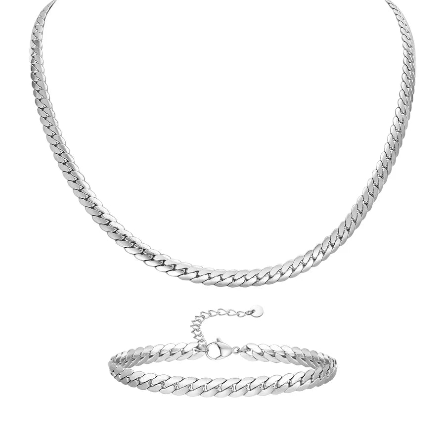 Cadena de acero inoxidable 201 color plata para hombre - imagen 9