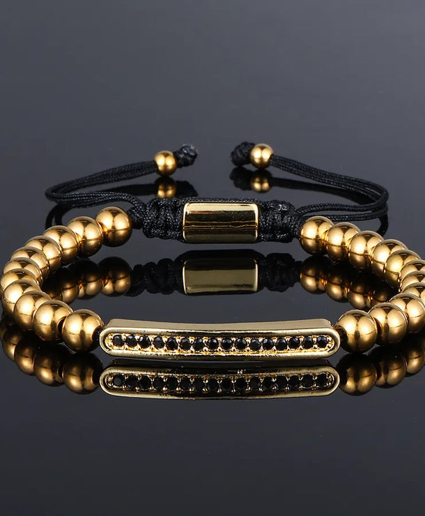 Pulsera de acero de titanio para hombre con dije de corona, estilo punk - imagen 2