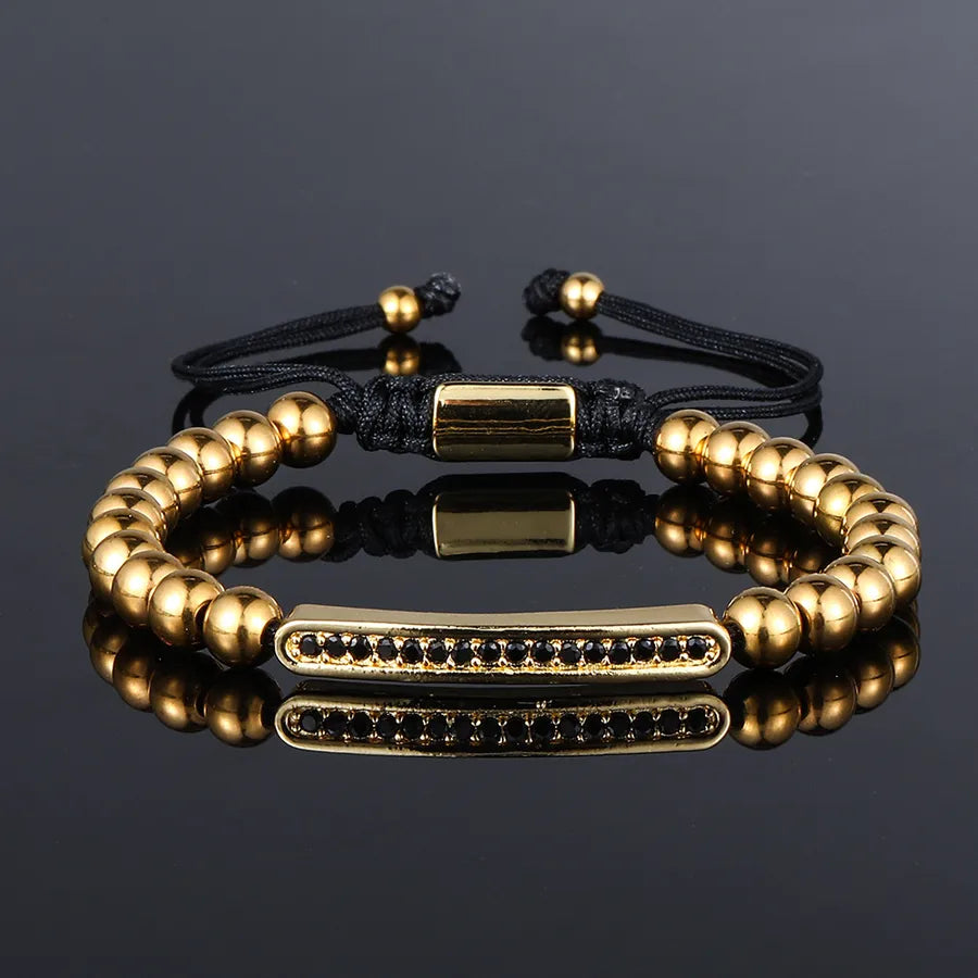 Pulsera de acero de titanio para hombre con dije de corona, estilo punk - imagen 2
