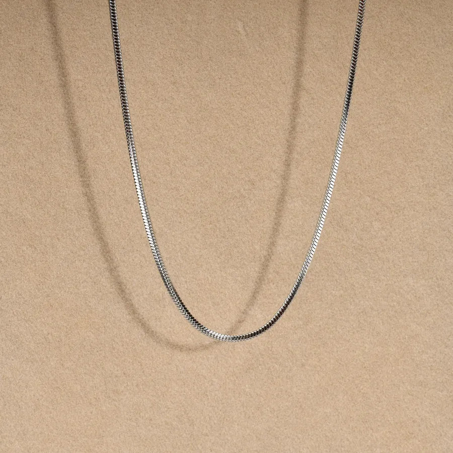 Collar de cadena serpiente de acero 201 con baño dorado para mujer - imagen 12