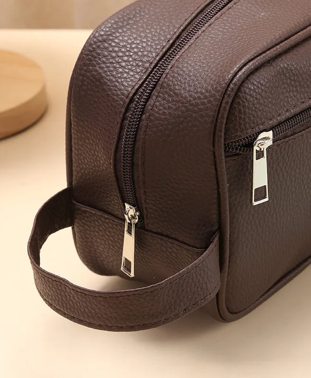 Neceser de PVC con cierre en color liso, unisex, ideal para viajar - imagen 2