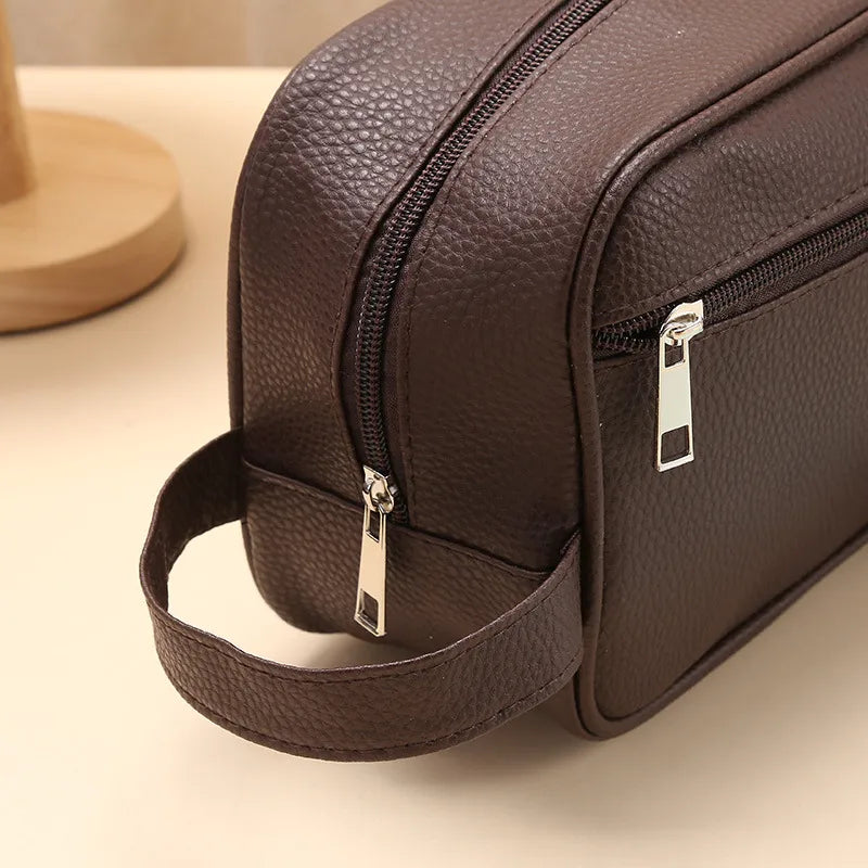 Neceser de PVC con cierre en color liso, unisex, ideal para viajar - imagen 2