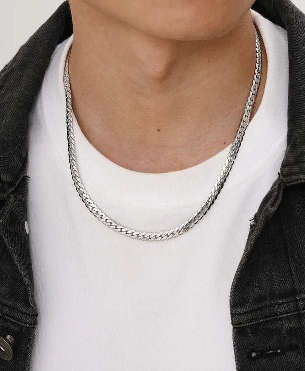 Cadena de acero inoxidable 201 color plata para hombre - imagen 7
