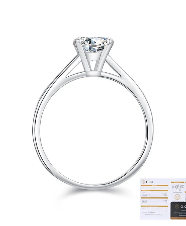 Anillos de plata esterlina 925 con moissanita y diseño redondo - imagen 8