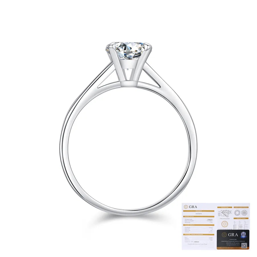 Anillos de plata esterlina 925 con moissanita y diseño redondo - imagen 8