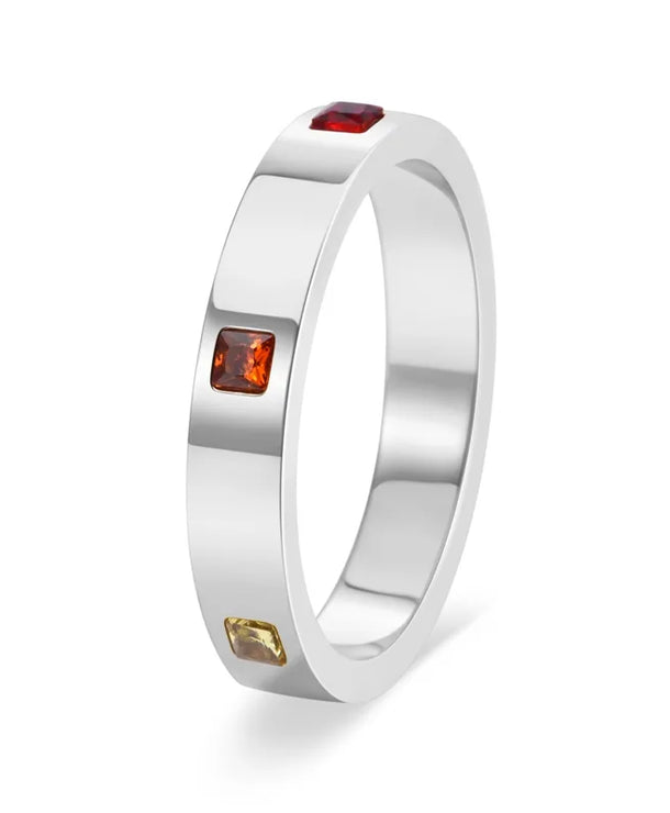 Anillo de acero 304 con baño de oro 18K y diseño de fruta para mujer - imagen 9