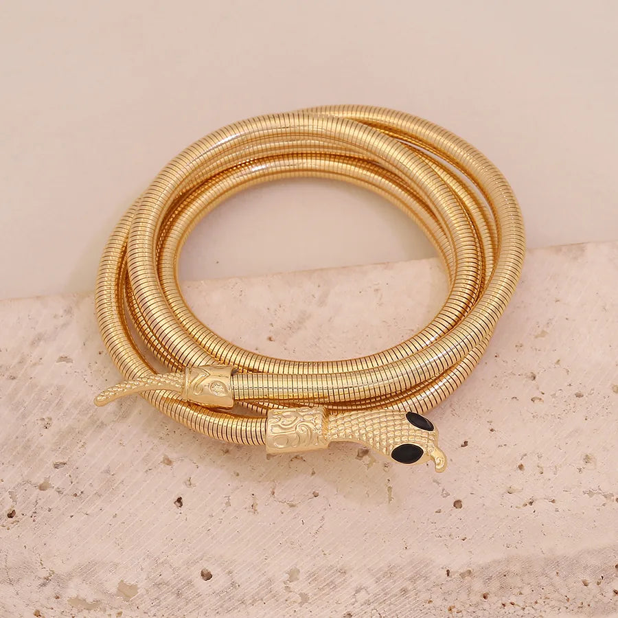 Brazaletes de aleación con diseño de serpiente, estilo elegante - imagen 6