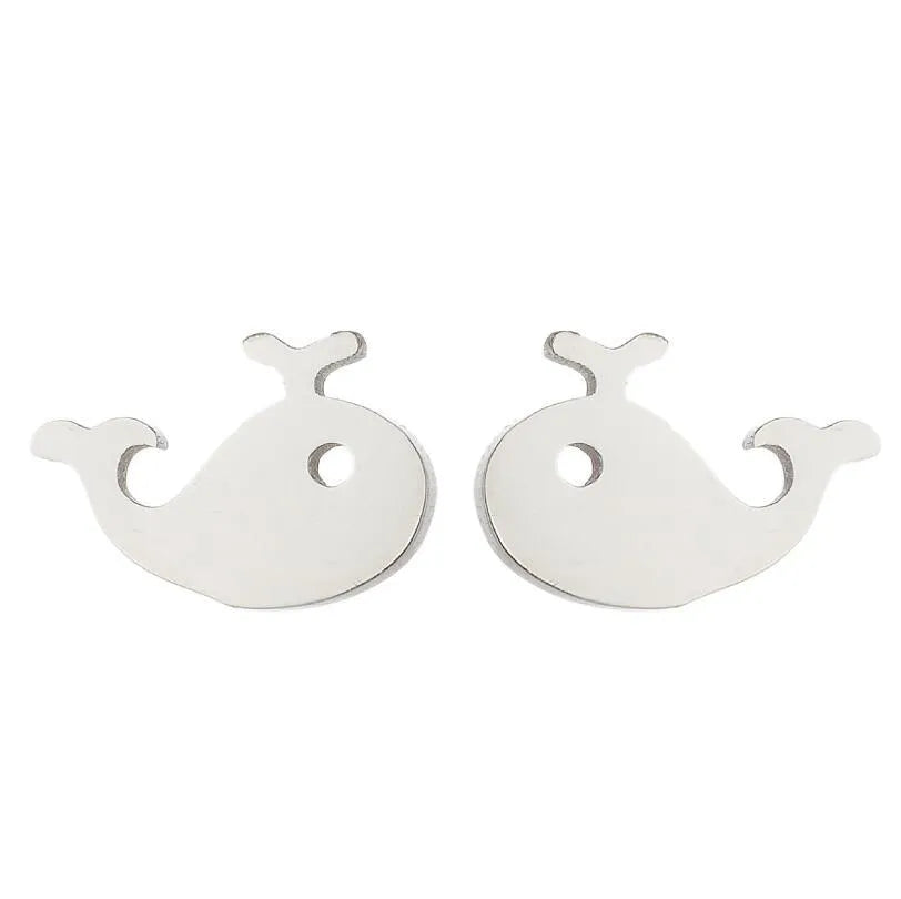 Aretes de animalitos con baño de oro 18K en acero 304 para mujer - imagen 21