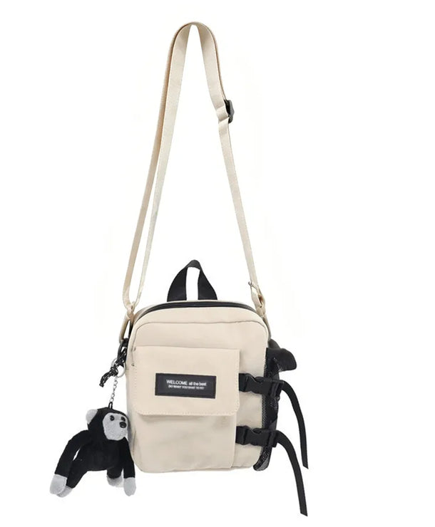 Bolso cruzado de nylon para hombre en color liso, estilo urbano - imagen 9