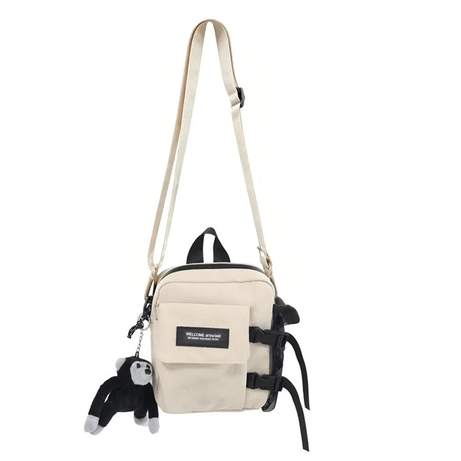 Bolso cruzado de nylon para hombre en color liso, estilo urbano - imagen 9