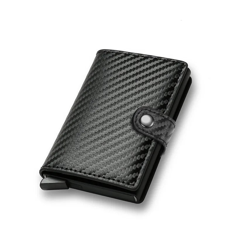 Tarjetero de piel para hombre con protección RFID antirrobo - imagen 2