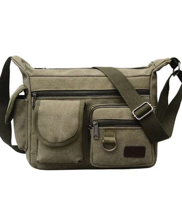 Bolso de hombro de lona para hombre, estilo retro para viajes - imagen 10
